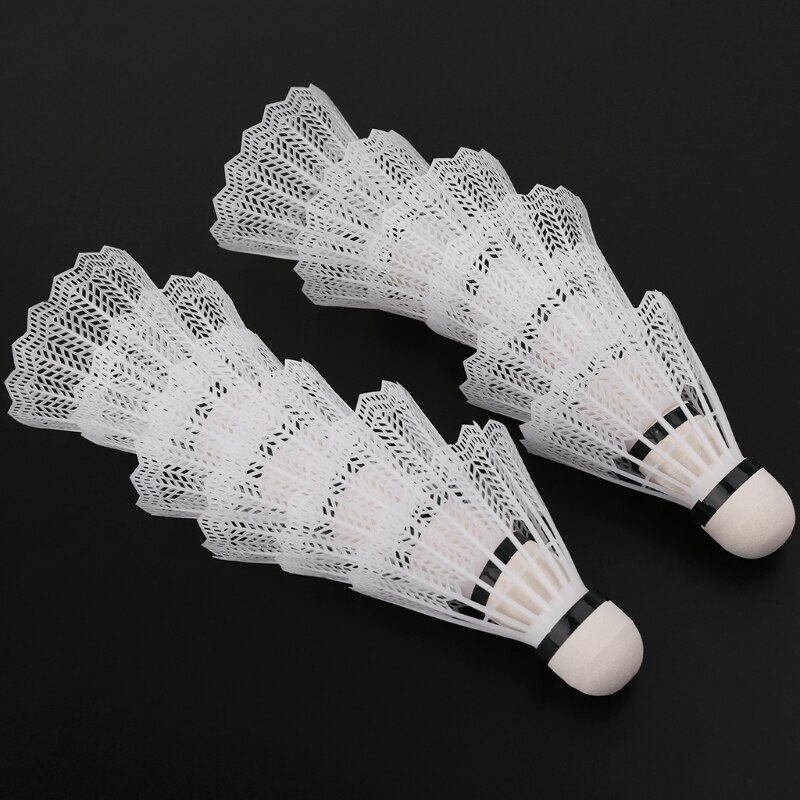 12 Stuks Wit Badminton Plastic Shuttles Indoor Outdoor Gym Sport Accessoires