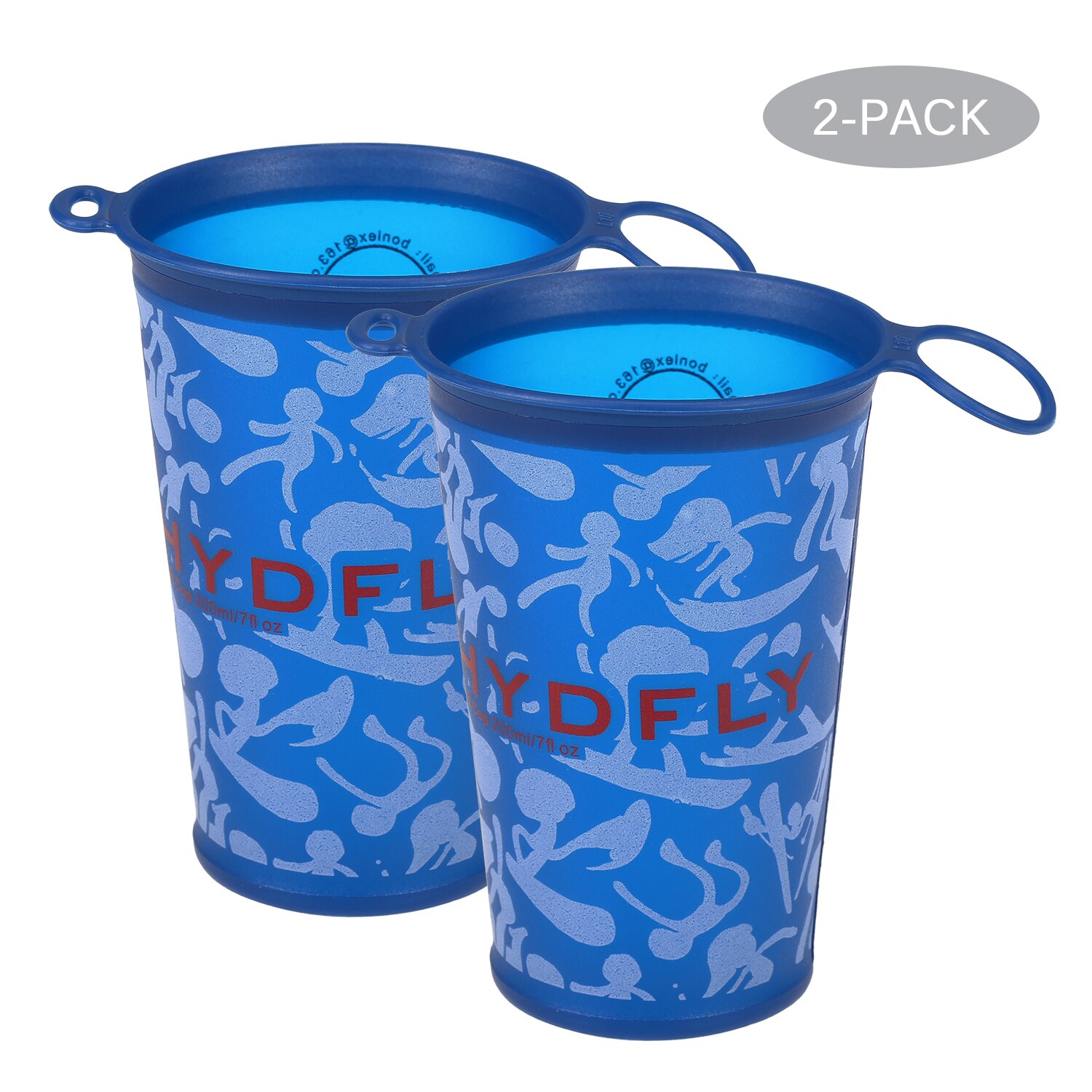 2 sztuk 200ml składany miękka woda kubek składany sportowe butelki wody na zewnątrz Puchar sport kolarstwo kemping piesze wycieczki robić biegania