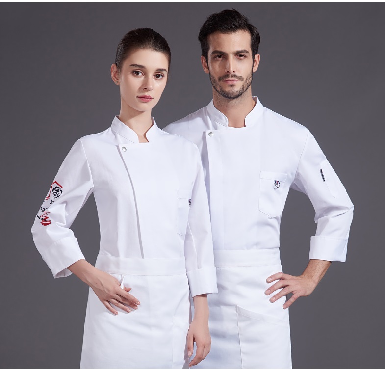 C314 Long Sleeve Cook Work Chef Uniforms Waiter Coat Tops Restaurant Hotel Kitchen Chef Uniforms Catering Overalls Outfit Coats