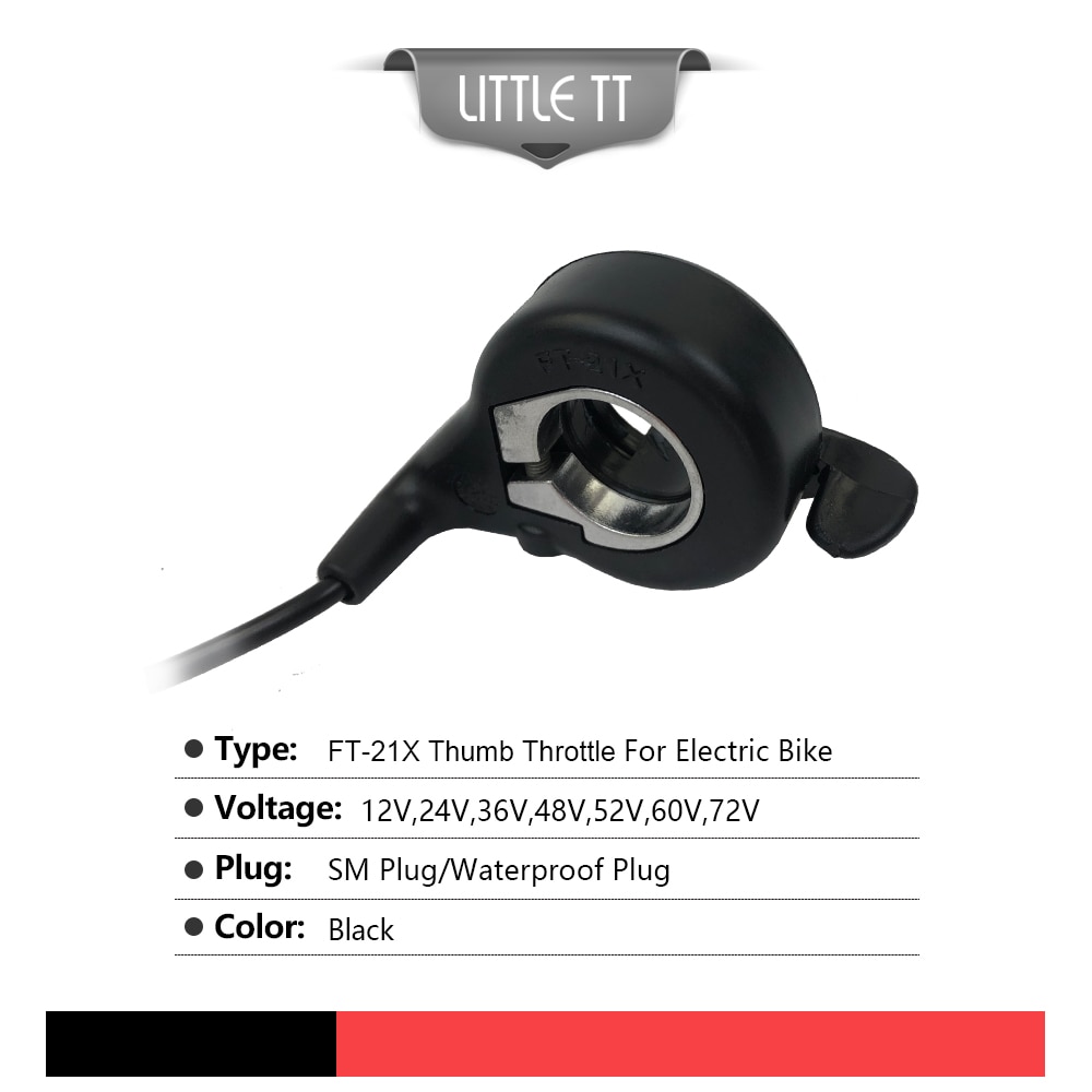Wuxing ft -21x finger tumgas höger hand 3 pin sm vattentät finger tumgas gas e-cykeldel kit