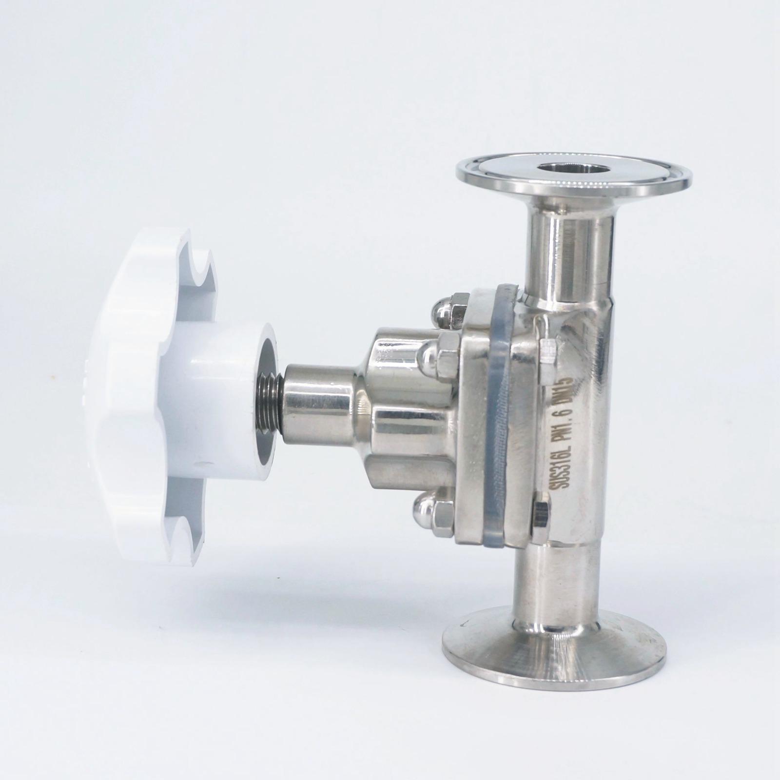Vanne sanitaire à diaphragme | En acier inoxydable 3/4 "19mm 316 1.5" triple pince bière produit laitier