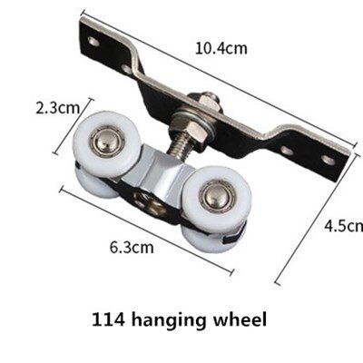 Bewegende 360 Graden Deur Opknoping Ronde Glazen Hardware Katrol Opknoping Mute Rail Wiel Balkon Schuifdeuren Kast 4 Wiel: Beige