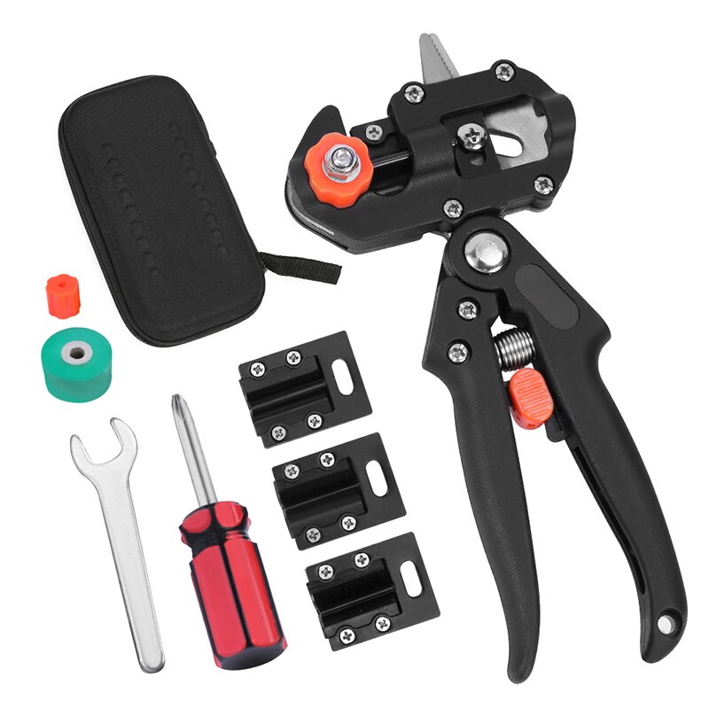 Valuemax conjunto alicate de enxertia podador para jardim secateur árvore de fruto jardim tesouras de poda ramo cortador ferramentas com 3 lâminas: Default Title