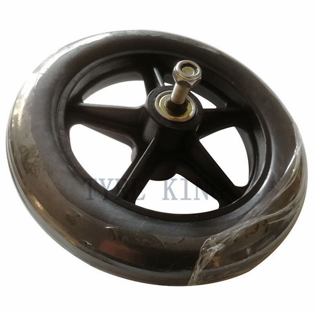 Wheelchair Front Wheel Universal Wheel Accessories 7-inch Wheel Tyre 2PCS 7" Solid Tire Wheelchair Wheel Front Small Wheel