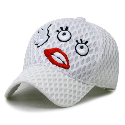 Grande taille casquette de baseball pour homme adulte été maille hip hop chapeau grande tête hommes grande taille plaine casquettes de relance M 56-60cm L 60-62cm: white lip / 56 to 60cm