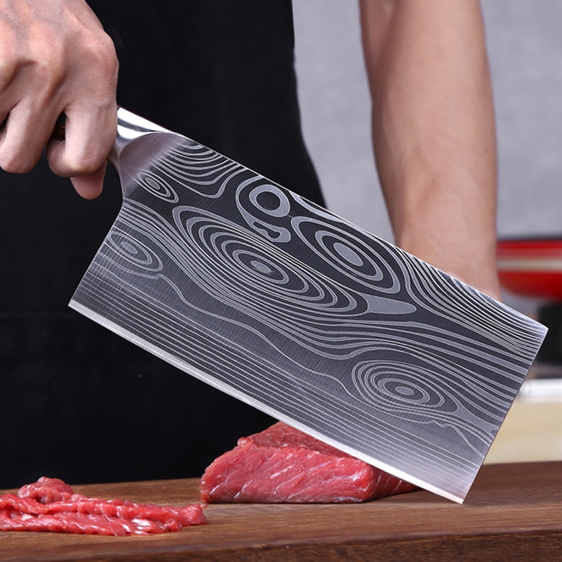 9cr18mov Sanhe Staal Keukenmes Chef 'S Slicer Hotel Vlees Hakmes Hakmes Sharp Duurzaam Hoge Hardheid