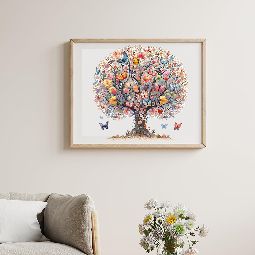 Albero della vita - Puzzle in legno, forma irregolare, estremamente difficile da assemblare giocattolo, regalo per la decorazione della casa, giocattolo interessante per adulti,