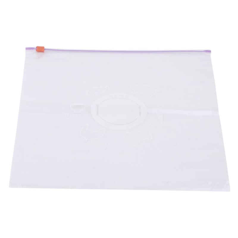 10pcs/set Reusable Fresh Zipper Bag Freezing &amp; Heating Plastic Food Storage Bag Versatile Vacuum Preservation Sealed Bag