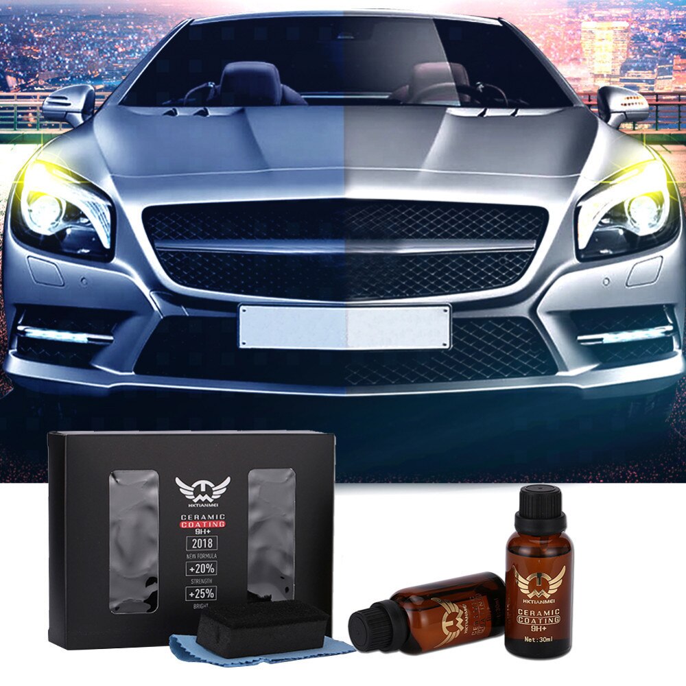 2 flessen/Set 30ML 9H Keramische Coating Auto Detailing Glasscoat Nuttig Anti-kras Auto Polish Motocycle verf