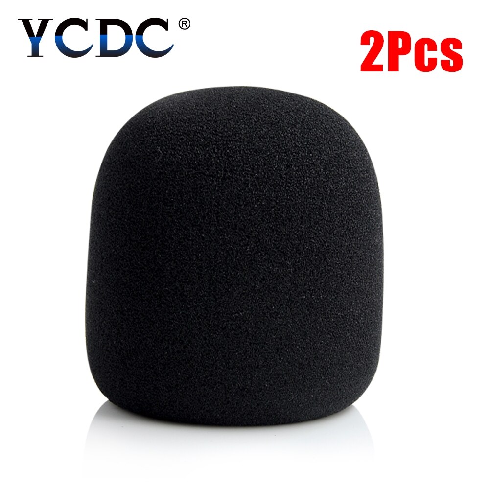 Ycdc 2 Stuks Black 1.4 "/3.5Cm Handheld Stage Microfoon Windscherm Foam Mic Cover Karaoke Dj Zachte Spons cap
