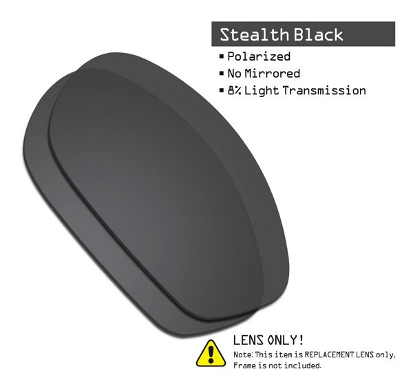 SmartVLT Replacement Lenses Polarized for Oakley Encounter Sunglasses - Multiple Pairs Packed: Stealth Black