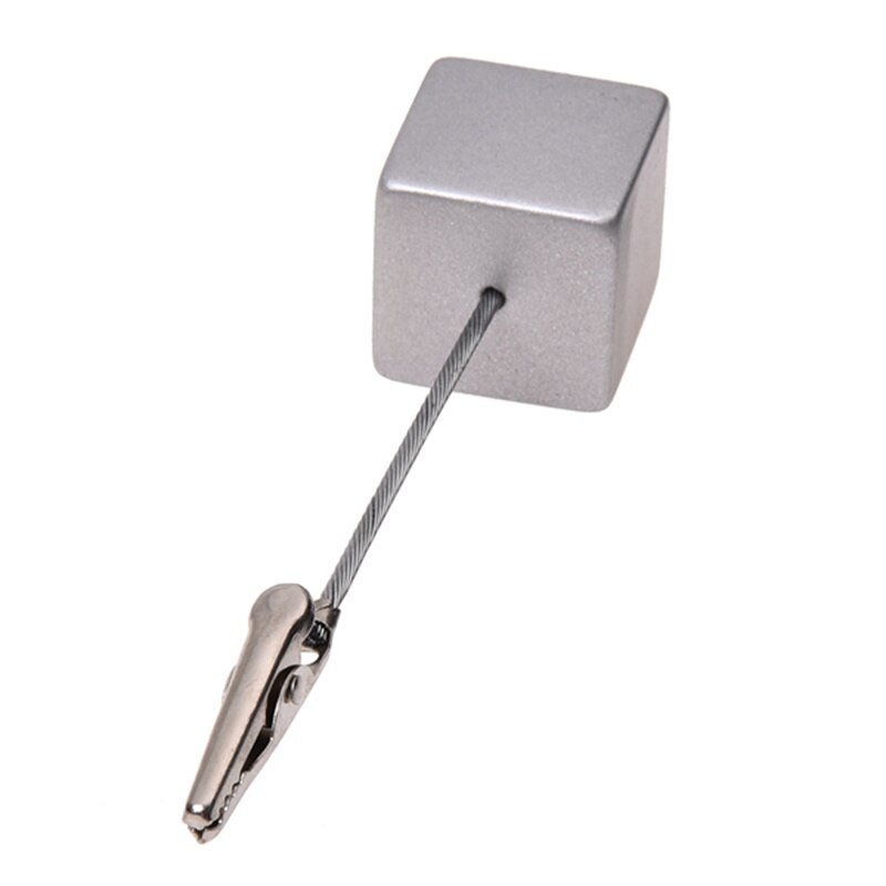 Korthållare fyrkantig memohållare kortklämma foto kontorshållare not  - 10 stycken (silver)