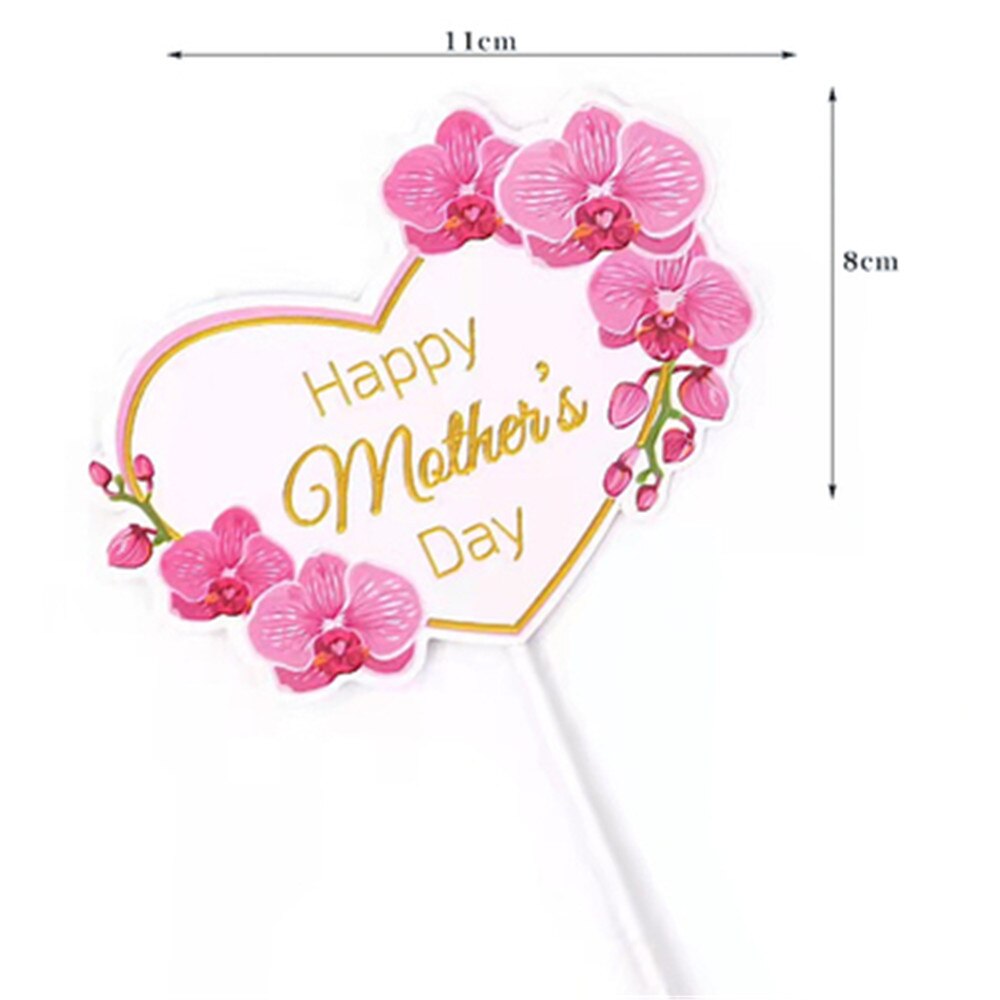 1pc wstążka bukiet kwiaty dzień matki urodziny ciasto włóż kartę narzędzie robić dekoracji ciast po pieczeniu włóż kartę prezent dla mamy kartę: styl 2