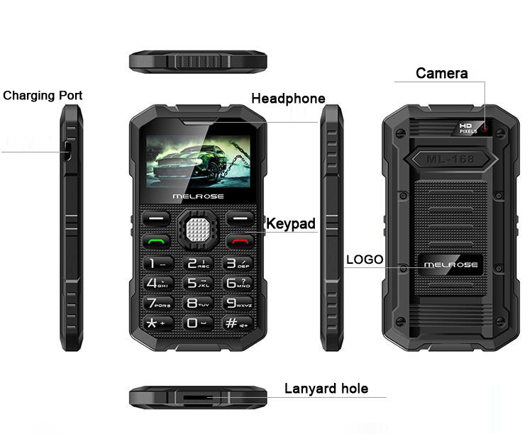 Ultra-thin Outdoor Shockproof Mini Phone Melrose S2 1.7inch MP3 Camera Bluetooth Dialer Earphone Multi-Language Mobile Phone