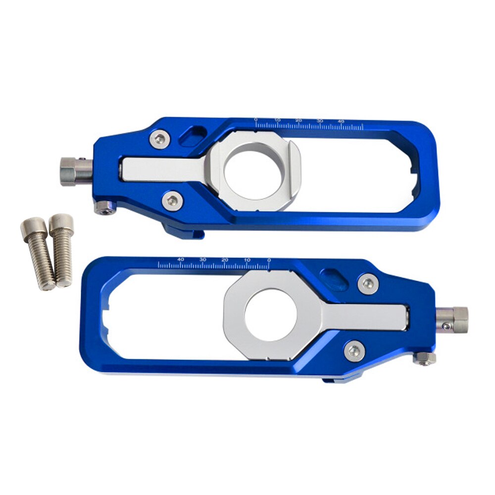 For BMW S1000RR CNC Aluminum Left & Right Chain Adjusters with Spool Tensioners Catena: Blue