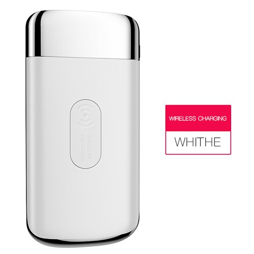50000Mah Power Bank Externe Batterij Bank Ingebouwde Draadloze Oplader Powerbank Draagbare Qi Draadloze Oplader Voor Iphone 8 samsung: White