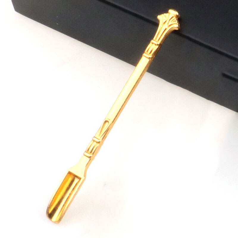 Cuillère à priser en alliage d&#39;aluminium, pelle cuillère à médicaments pour mélanger le café ou le thé bouteille de reniflard accessoires de cuisine pour fumer 1 pièce: Or