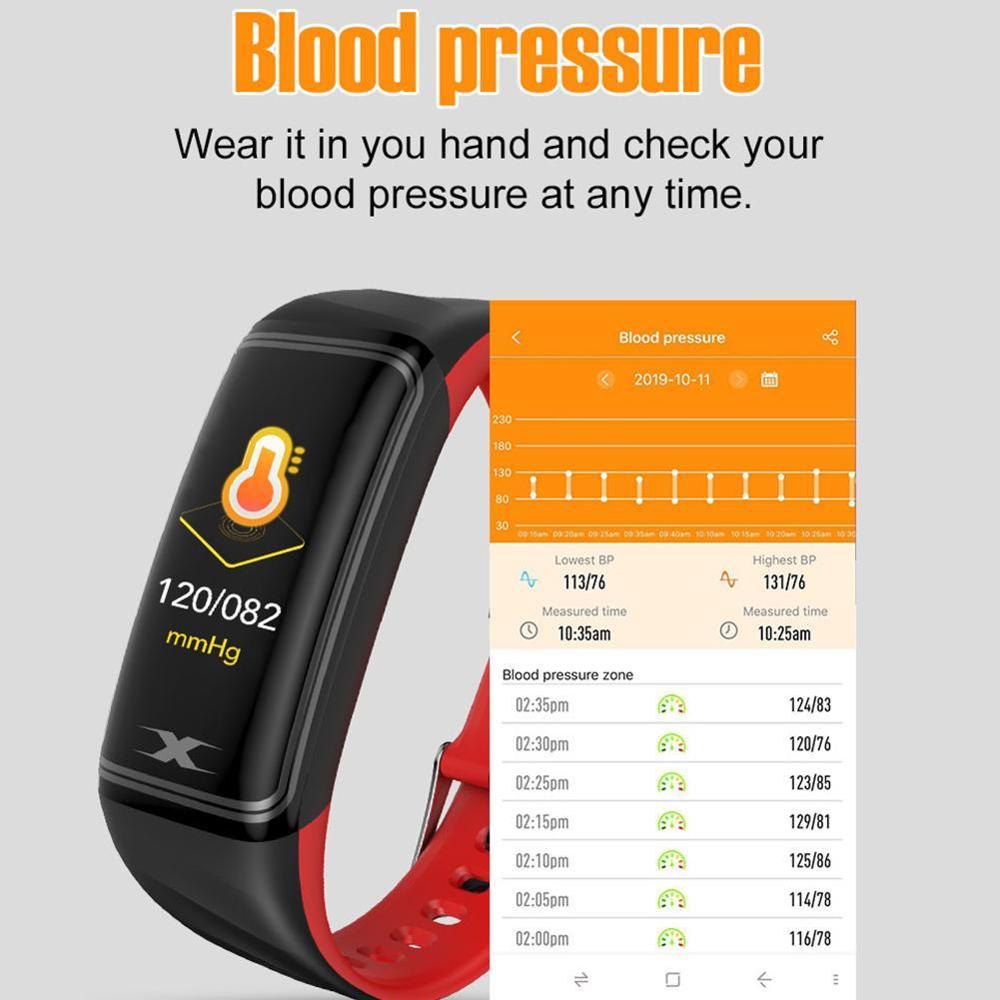 Unieke armband bloeddruk gezondheid meting intelligente pulsometr met fitness smart watch smartband Waterdichte Wrist band