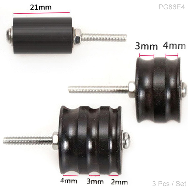 DIY Leather Grinding Tool Electric Polishing Machine Bit Leather Craft Edge Arch Groove Slicker Kit Sandalwood Head Burnisher: No.6-8 Set of 3 pcs