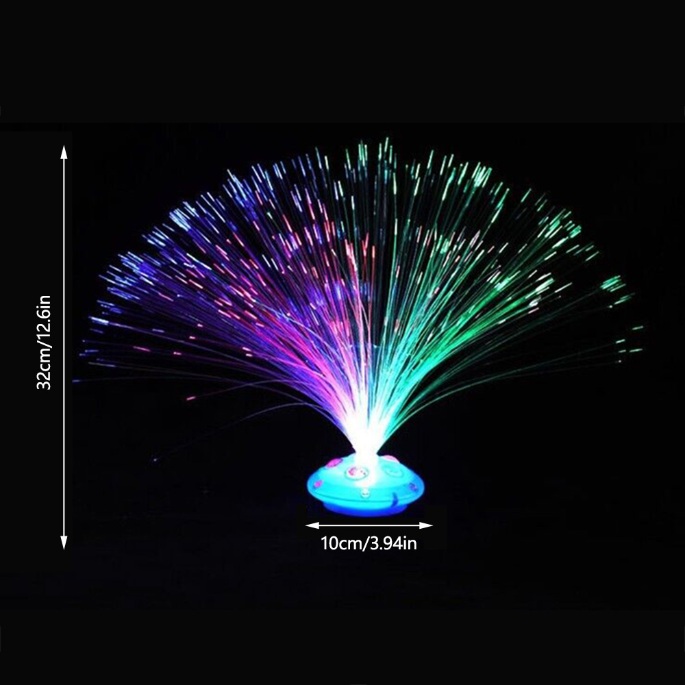 Färgad led fiberoptisk ljus nattlampa jul bröllopsdekoration lys i mörkret nattlampor fiberoptisk ljus