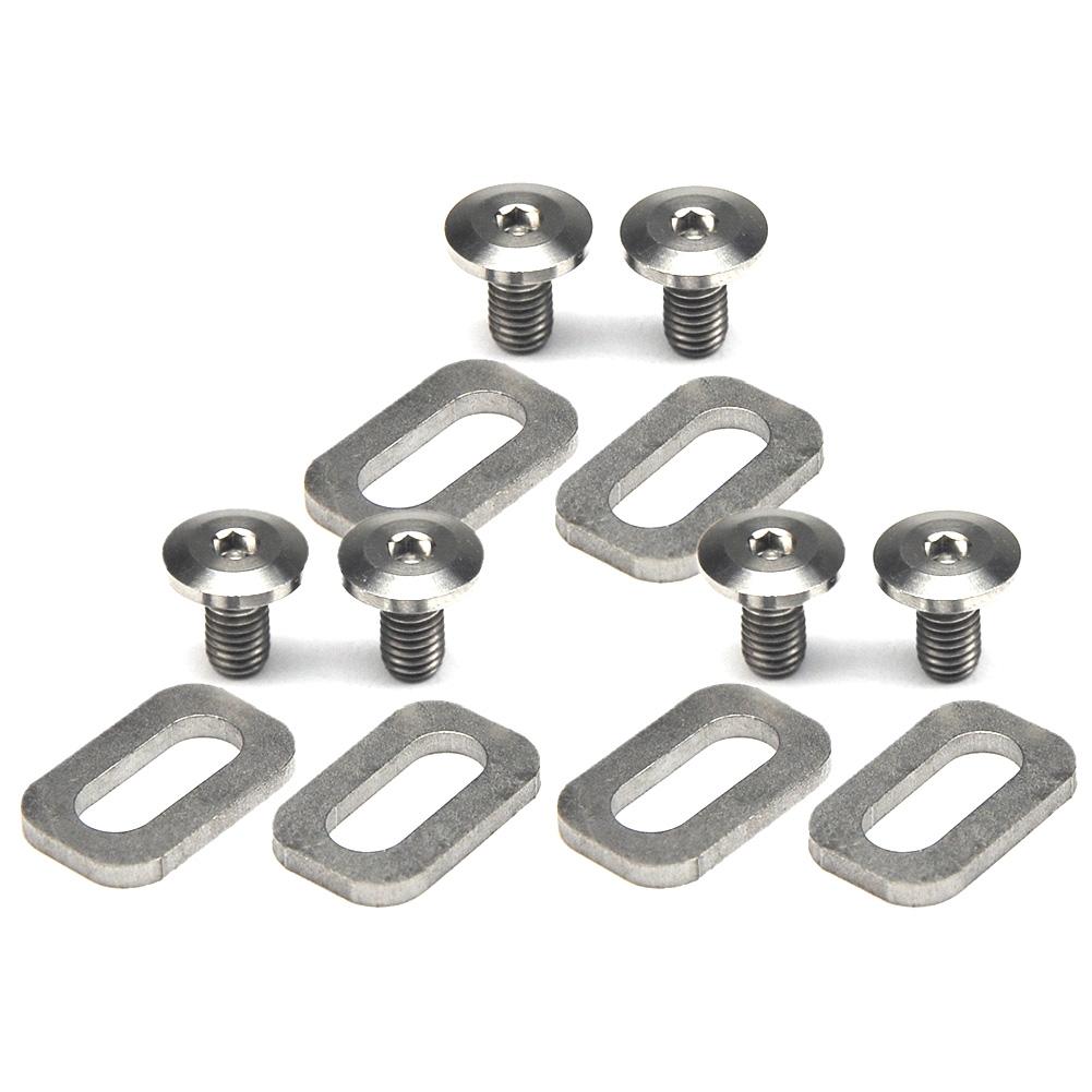 12 st titanium legering cykel mountainbike pedal kloss bultar spacer för utseende bred plattform pedaler bicicleta mtb tillbehör