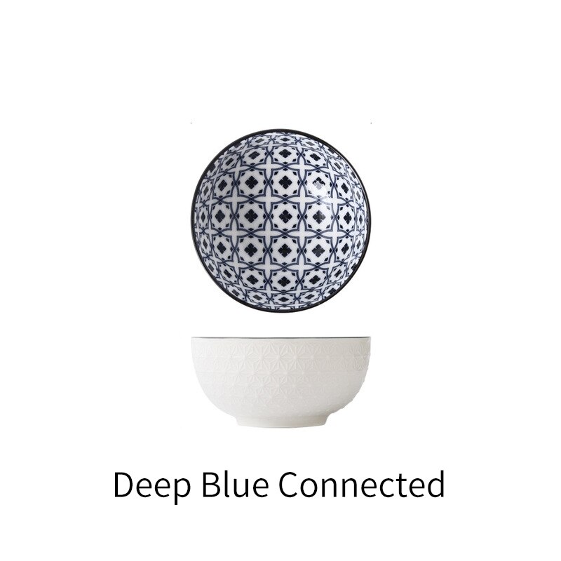 4.5 Inch Household Rice Bowl Ceramic Tableware Nordic Minimalist Style Underglaze Relief Kitchenware Porridge Bowl Small: I