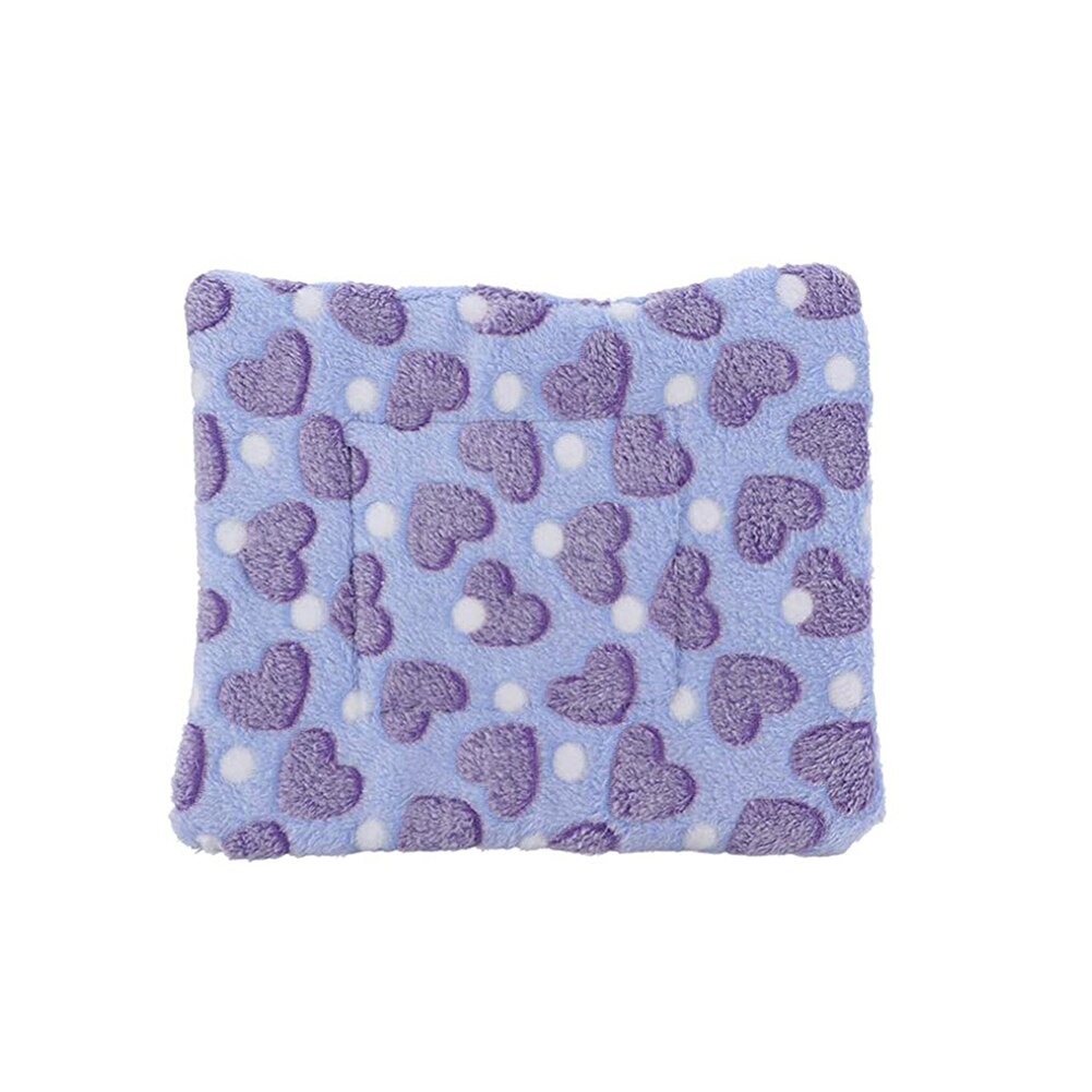 Soft Fleece Pet Mat Deken Klein Dier Cavia Hamster Bed Huis Winter Warm Eekhoorn Egel Konijn Chinchilla Mat Nest: Purple / L 34x28cm