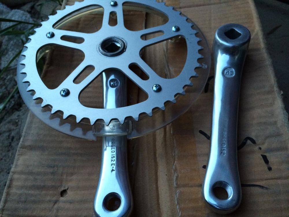 Stock 46T Full Alloy Aluminum Bike Crankset 152mm 170mm Crank Arm Mountain Bike Fix Gear Cycling Chain Wheel