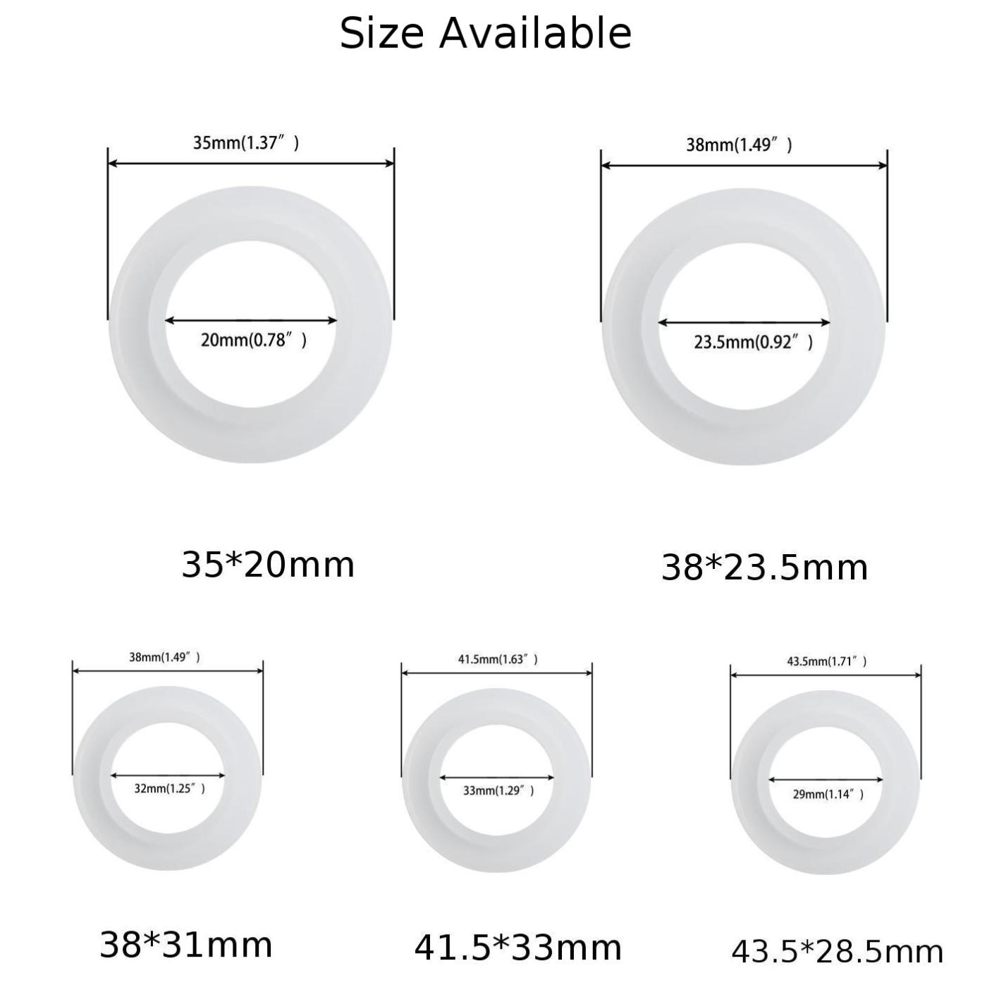 Junta de anillo de drenaje para lavabo de baño, piezas de repuesto para bañera, tapa de tapón emergente para fregadero, sello de arandela de silicona, 1 Uds.