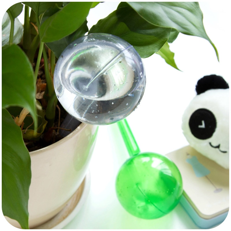 Bombillas de riego automático para plantas, bolas de autorriego para jardín, gotero de agua para flores, dispositivo de casa, sistema de goteo, color blanco/verde, 1 ud.
