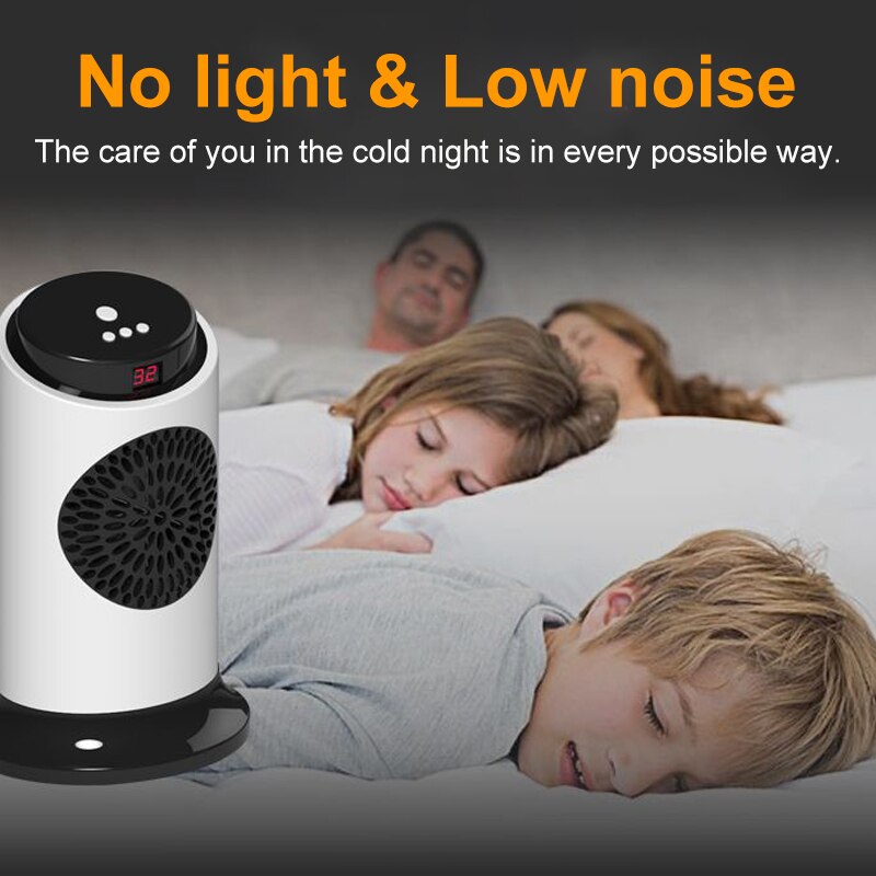 1500W LED Display Electric Fan Heater with Remote Control Energy Efficient 3 Speed Ajustable Timing Home Heating Warm Air Fan