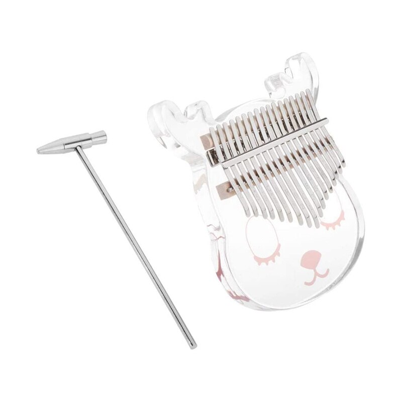 Cega 17 tangenter kalimba tommelfinger klaver, mini bærbart klaver kalimba crystal, fødselsdag, børn voksne begyndere, sød hjort