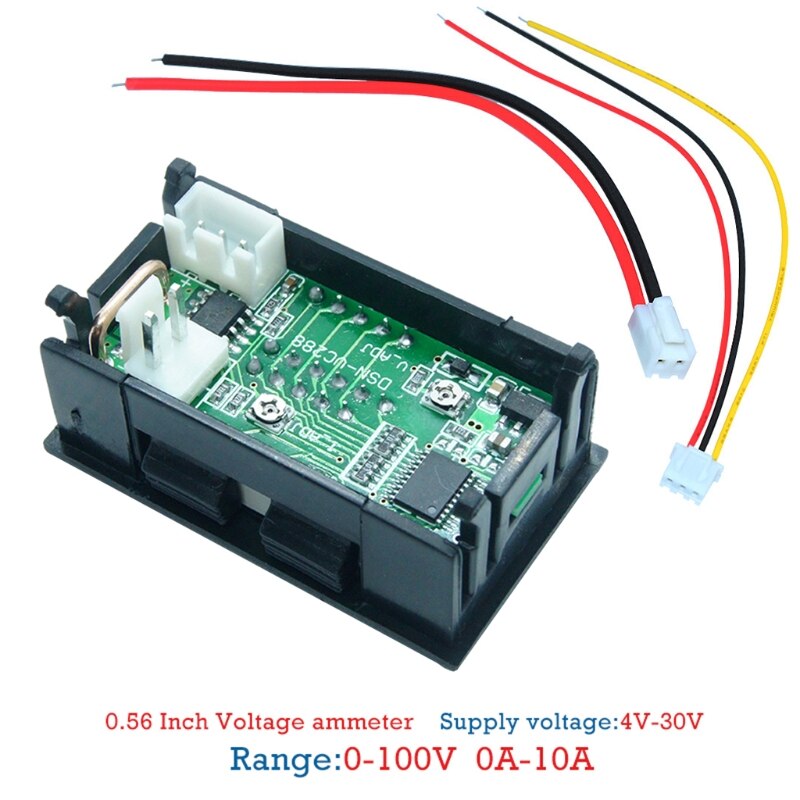 Digitale Voltmeter Amperemeter DC100V 10A Panel Amp Volt Voltage Current Meter Tester