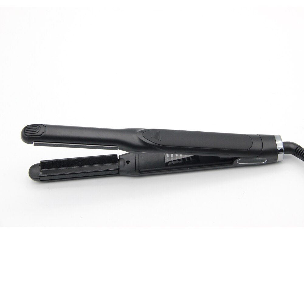 Flat Iron for Short Hair 2 in 1 LED Hair Straightener Ceramic Beard Thinnest Pencil Hair Flat Iron Hair Wool curls: 22MM / UK