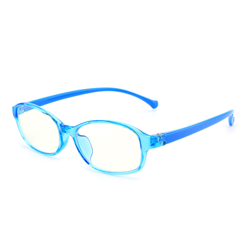 Seemfly anti blåt lys børnebriller dreng pige børn optisk brillestel anti refleks computerbrille klar linse briller: Blå