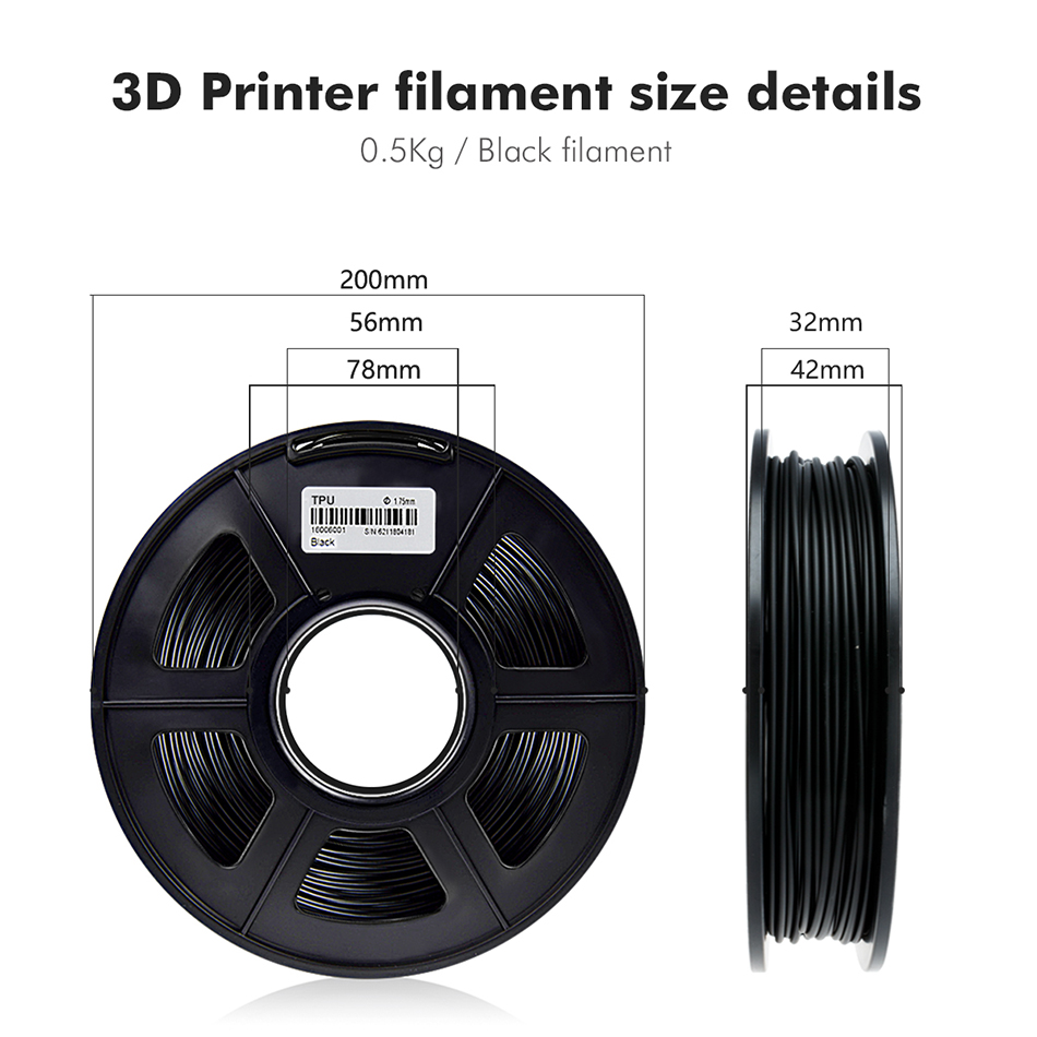 Filament Non toxique de Sumlibation Flexible ordinaire de SUNLU de Filament d'imprimante de 3D de TPU bon pour imprimer des jouets d'enfants