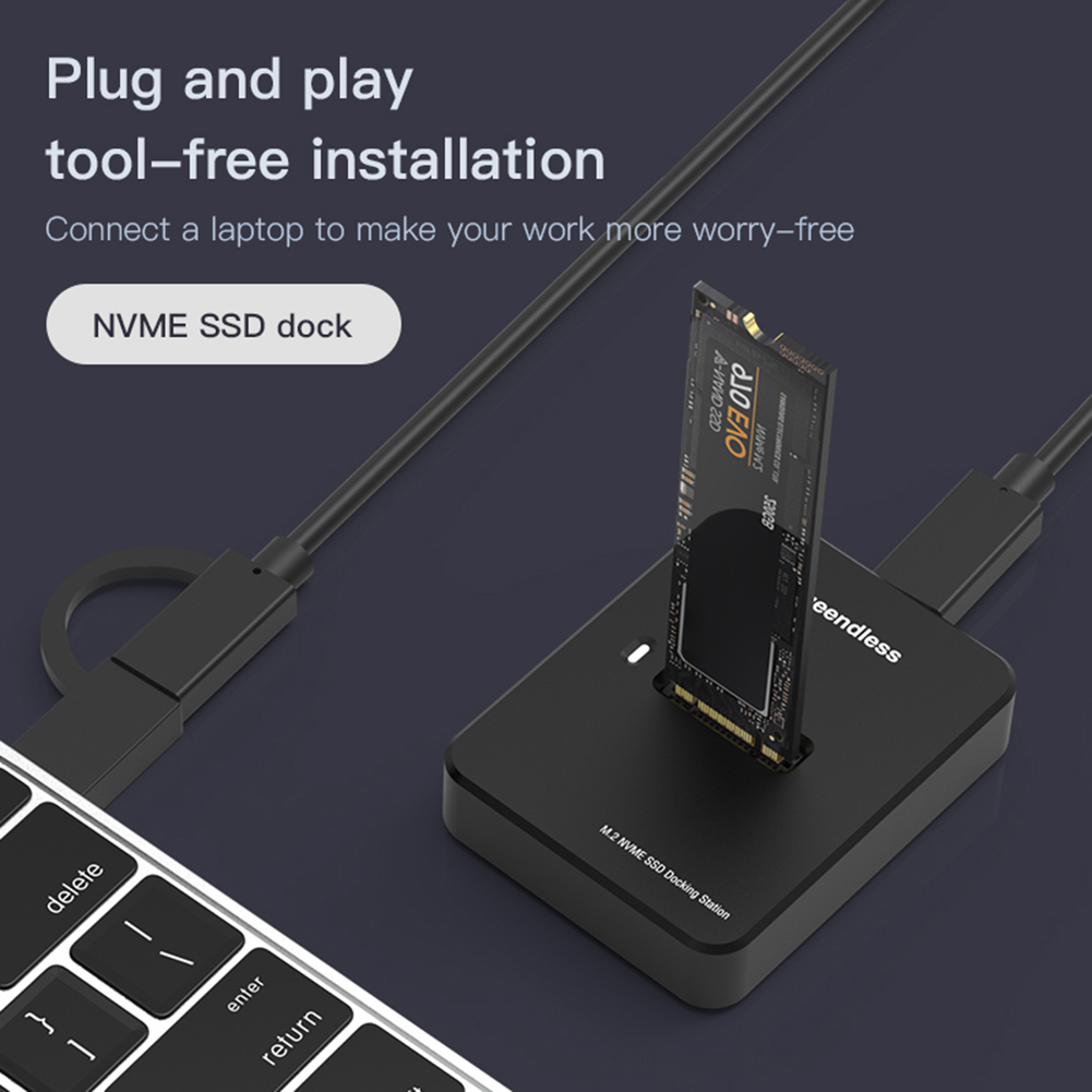 Adapter obudowy M.2 NVME SSD 10G Online Czytanie i zapis Szybkość Czytnik dysków twardych Adapter NVMe do stacji dokującej M.2 SSD