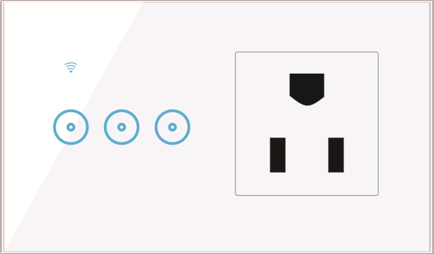 WiFi Smart Light Switch Socket US Standard WiFi Outlet 16A Timer Countdown eWelink Wireless Control Compatible With Alexa IFTTT: 3 gang white