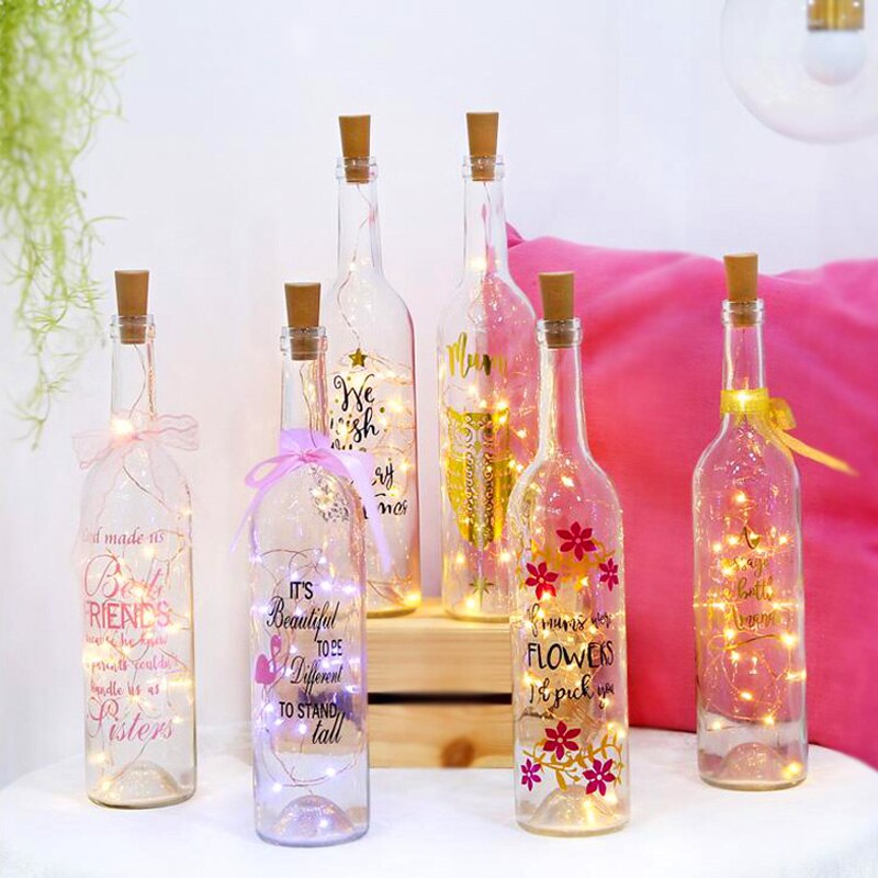 Led Fles Kurk String Light Waterdicht 2 m 20 Leds Koper Starry Lampen LR44 Knop Batterij Thuis Bar DIY Fee kralen