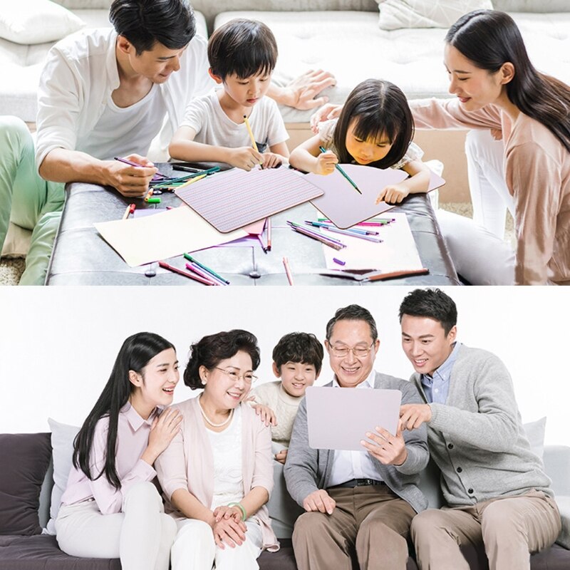 23x30cm Small Dry Erase Whiteboard for Kids Portable Dry Eraser Lap Board with Line Double Sided Whiteboard for Student Learning