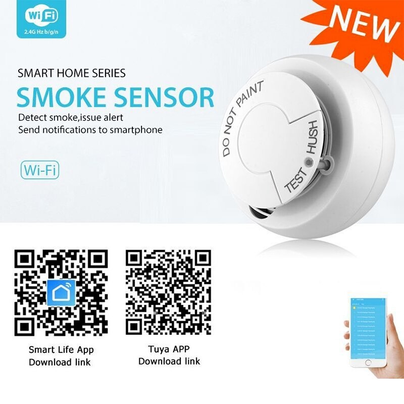 Tuya Smart Home Smart Rookmelder Wifi App Controle Remote Fire Alarm Sensor Beveiliging Automatisering Kan Worden Gebruikt In De keuken