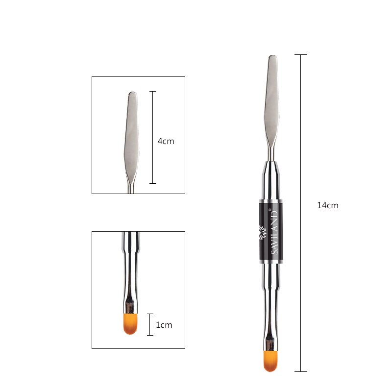 Saviland 2 In 1 Dubbele Poly Nail Gel Brush Pen Voor Nail Extension Builder Uv Gel Acryl Gel Brush Nagels tips Quick Tool