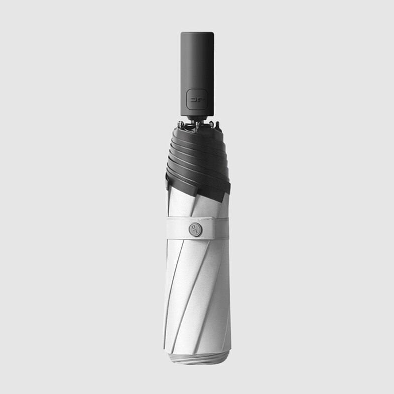 Parapluie automatique à 8 nervures pour femmes, joli parapluie pliant coupe-vent pour la Protection contre la pluie et le soleil, grand parapluie UV pour femmes: White