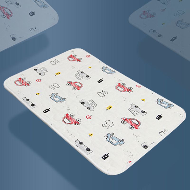 Couche-culotte imperméable en pur coton pour enfants, tapis à langer lavable, respirant, motif dessin animé: car