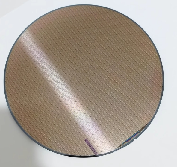 Chip de circuito de litografía de oblea de CPU de oblea de 12 pulgadas, 8 pulgadas y 6 pulgadas, Chip de prueba de enseñanza de oblea Semiconductor: Amarillo Rronze