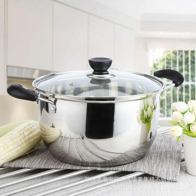 1 garnek robić zupy z podwójnym dnem, garnek ze stali nierdzewnej, 1.5l-4l naczynia kuchenne wielofunkcyjne, niemagnetyczne, patelnia z powłoką zapobiegającą przywieraniu, ogólnego użytku