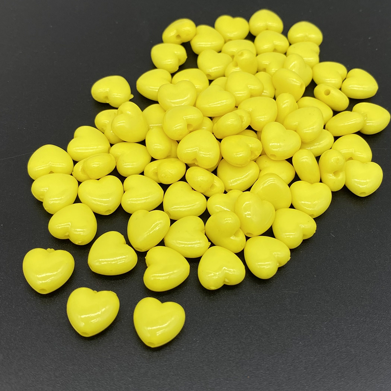 50pcs/lot 10mm Heart Shape Acrylic Beads Loose Spacer Jewelry Making Necklace Pendant Bracelet Handmade DIY: Blue