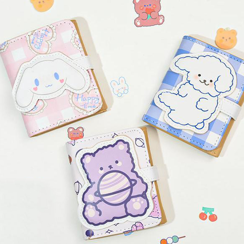 Versatile Little Bear Wallet Cartoon Women's Short Coin Wallet Snap On Card Bag