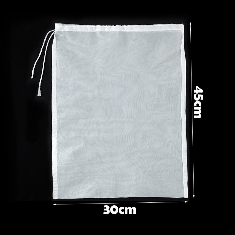 Soy Milk Wine Filter Bag Nut Milk Bag Tea Coffee Oil Yogurt Filter Net Mesh Kitchen Food Reusable Nylon Filter Bags Strainer: 30x45cm / 100Mesh 150Micron