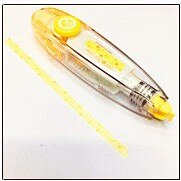 Kawaii high lighter liner tryk prik type dekorativt korrektion tape gør det selv dagbog planlægger klistermærke kontor papirvarer skole korrektor: Lysegul